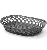 HENDI Brood-/Fruitmand | Kunststof | Zwart | 320x230x55(h)mm 