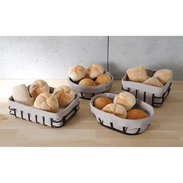 Broodmand | Zwart/Grijs | Met Zak | 250x160x75(h)mm