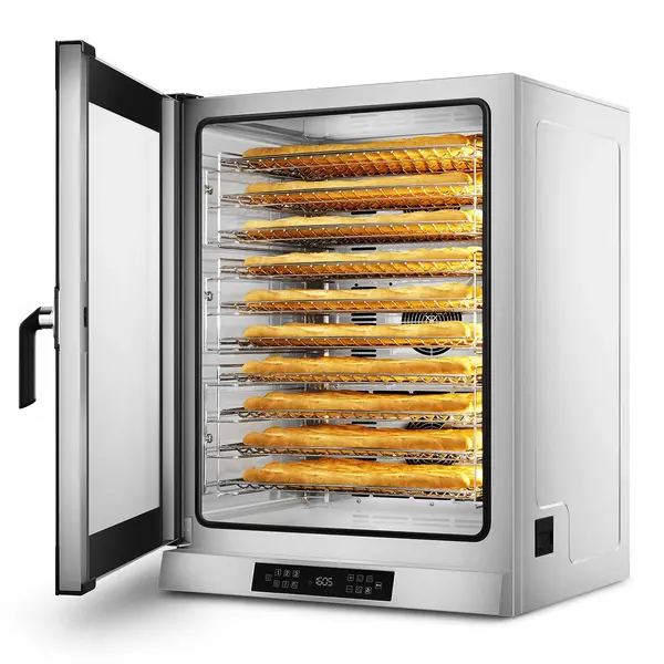 Heteluchtoven | ALFA | 10 Niveaus (EN600x400) | Elektrisch | 50°C/280°C | 16kW (400V) | Bevochtiging (Automatisch) | 798x772x1100(h)mm