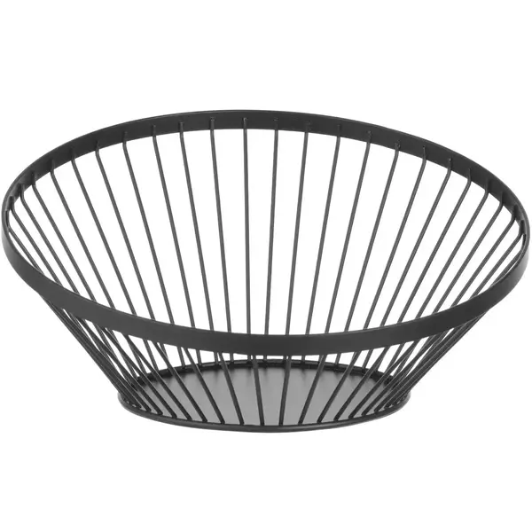 Fruitkorf | Metaal | Zwart | Ø280x130(h)mm