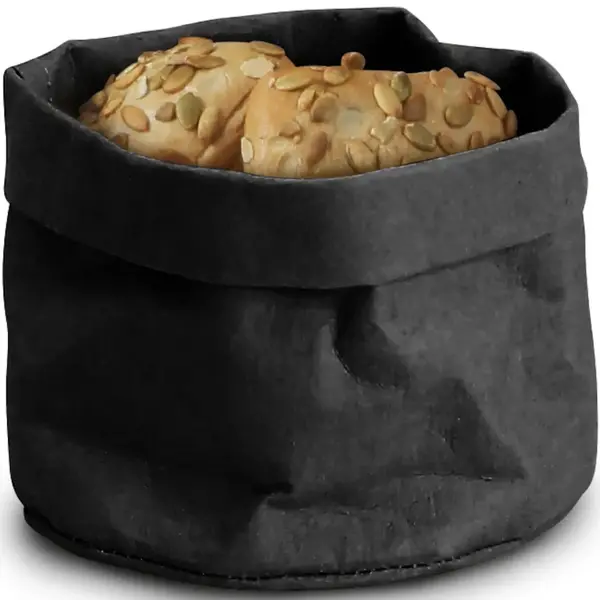 Broodzak | Kraftpapier | Zwart | 170x170x150(h)mm