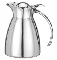 Fine Dine Thermoskan | RVS | 0.6L | Dubbelwandig | Klapdeksel (Rubber Afdichting) | Ø120x168(h)mm 