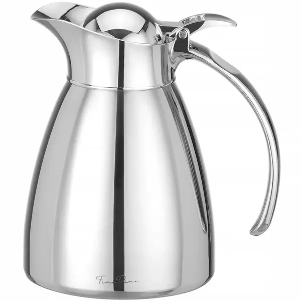 Thermoskan | RVS | 0.6L | Dubbelwandig | Klapdeksel (Rubber Afdichting) | Ø120x168(h)mm