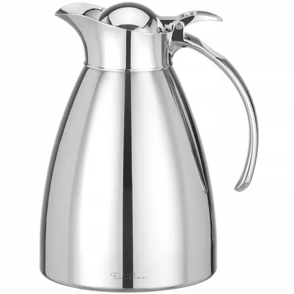 Thermoskan | RVS | 1L | Dubbelwandig | Klapdeksel (Rubber Afdichting) | Ø136x188(h)mm