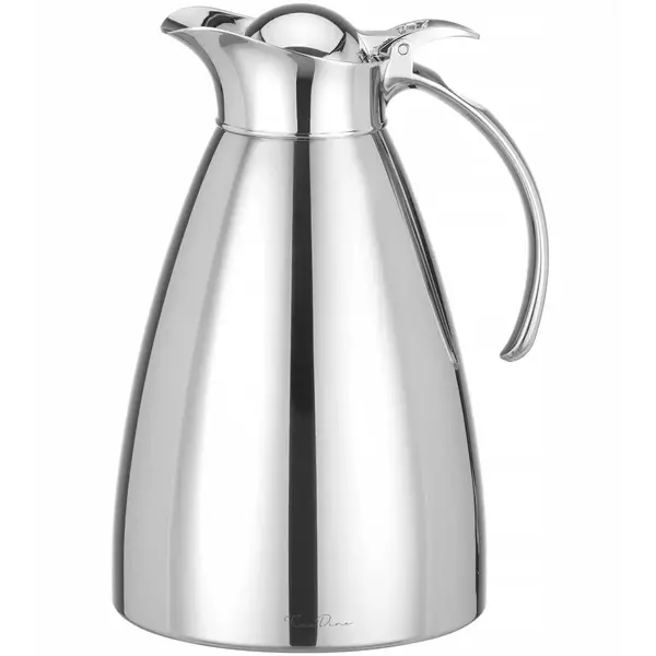 Thermoskan | RVS | 1.5L | Dubbelwandig | Klapdeksel (Rubber Afdichting) | Ø136x258(h)mm