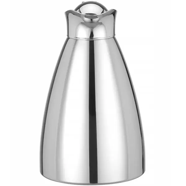 Thermoskan | RVS | 1.5L | Dubbelwandig | Klapdeksel (Rubber Afdichting) | Ø136x258(h)mm