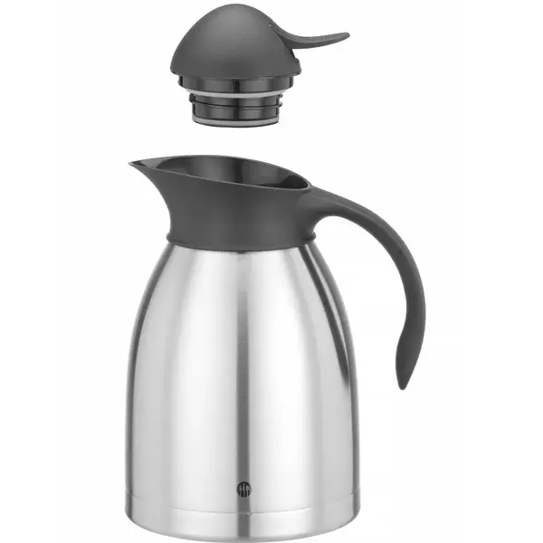 Thermoskan | RVS/Kunststof | 1.5L | Dubbelwandig | Drukknopsluiting | Ø145x230(h)mm
