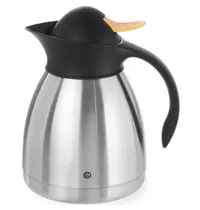 HENDI Thermoskan | RVS/Kunststof | 1L | Dubbelwandig | Drukknopsluiting | Ø145x205(h)mm 