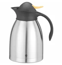 HENDI Thermoskan | RVS/Kunststof | 1.5L | Dubbelwandig | Drukknopsluiting | Ø145x230(h)mm 