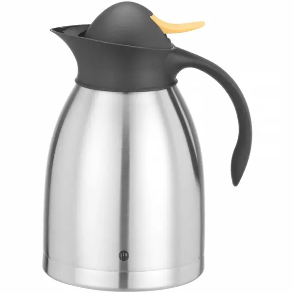 Thermoskan | RVS/Kunststof | 1.5L | Dubbelwandig | Drukknopsluiting | Ø145x230(h)mm