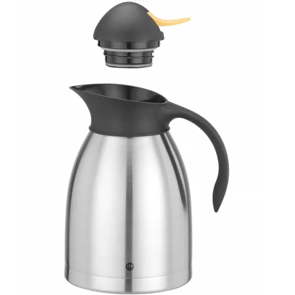 Thermoskan | RVS/Kunststof | 1.5L | Dubbelwandig | Drukknopsluiting | Ø145x230(h)mm
