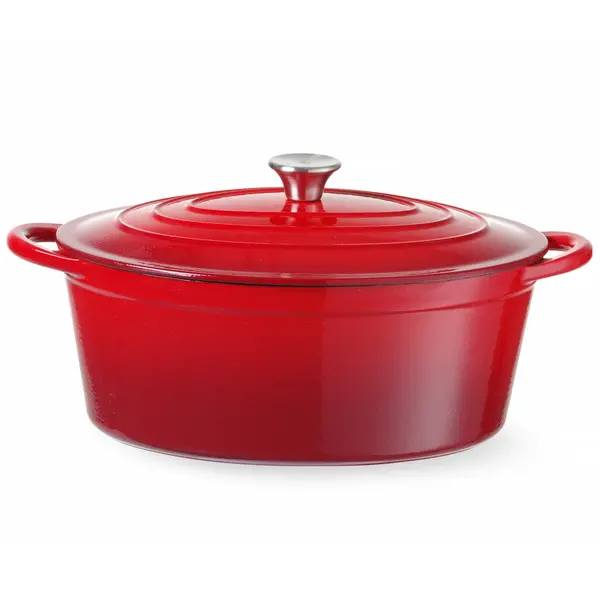 Braadpan | Geëmailleerd | 6.88L | Div. Warmtebronnen | Incl. Deksel | 405x255x134(h)mm