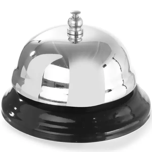 Receptiebel | Verchroomd | Metalen Voet | Ø85x57(h)mm