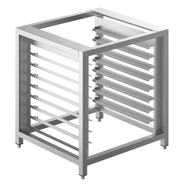 Onderstel | ALFA | RVS | 8 Niveaus (EN/GN) | Optioneel Wielen | 800x800x900/950(h)mm