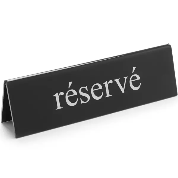 Tafelbordje | Kunststof | "Réservé" | 2-zijdig | 130x30x38(h)mm