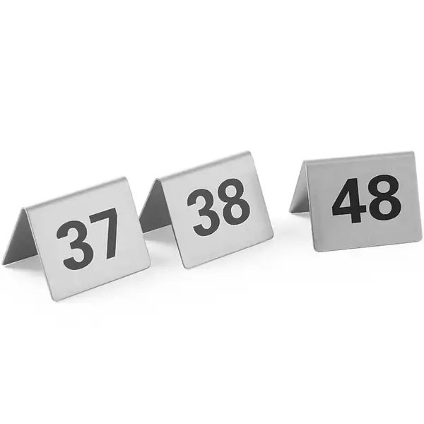 Tafelnummers | RVS | 37 t/m 48 | 12 Stuks | 50x35x40(h)mm
