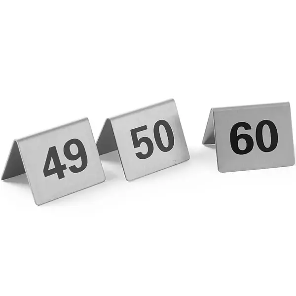 Tafelnummers | RVS | 49 t/m 60 | 12 Stuks | 50x35x40(h)mm