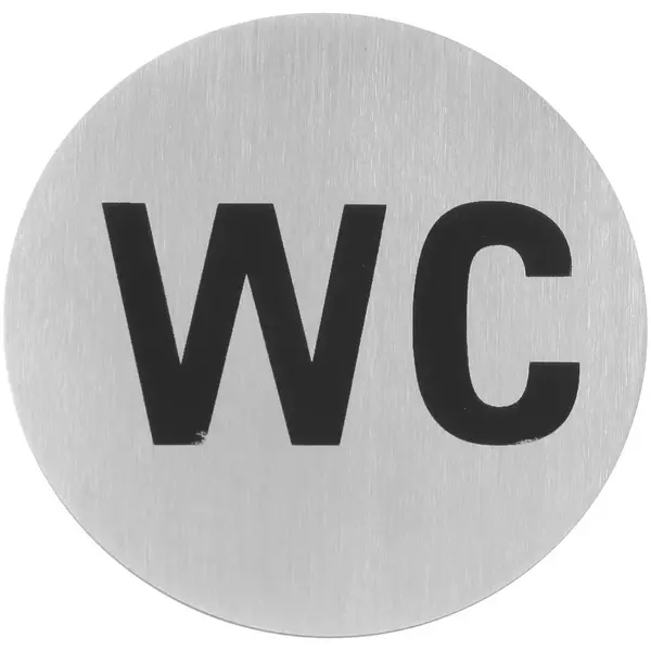 Pictogrambordje | RVS | WC | Incl. Bevestiging | Ø75mm