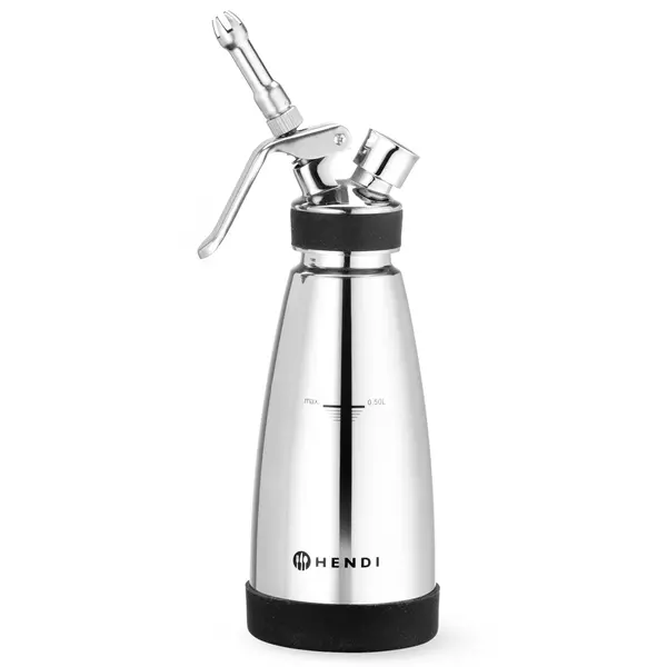 Slagroomapparaat | THERMO WHIPPER | RVS | 0.5L | 3 Spuitmonden | Dubbelwandig | Ø95x275(h)mm