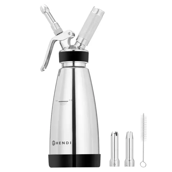 Slagroomapparaat | THERMO WHIPPER | RVS | 0.5L | 3 Spuitmonden | Dubbelwandig | Ø95x275(h)mm