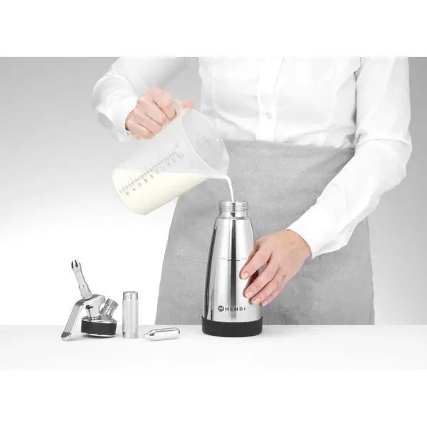 Slagroomapparaat | THERMO WHIPPER | RVS | 0.5L | 3 Spuitmonden | Dubbelwandig | Ø95x275(h)mm