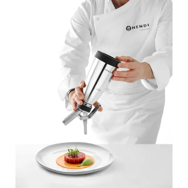Slagroomapparaat | THERMO WHIPPER | RVS | 0.5L | 3 Spuitmonden | Dubbelwandig | Ø95x275(h)mm