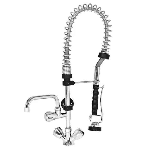Voorspoeldouche | SilverLine | Handdouche + Middenuitloop | Mengkraan | 1-Gats | 700(h)mm