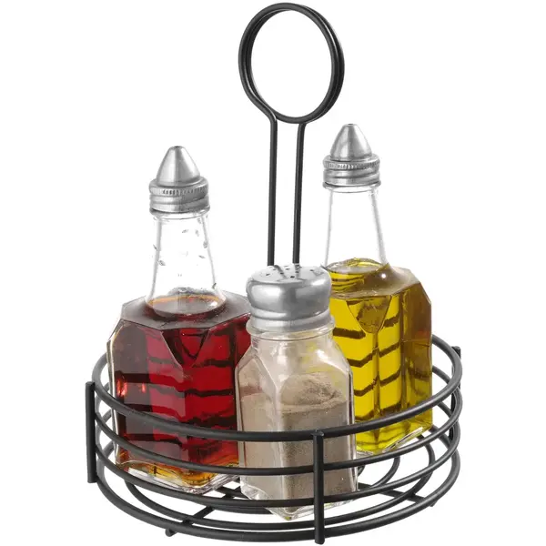 Menage | Metaal | Zwart | Rond | Ø165x215(h)mm