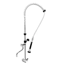 RinseMaster Voorspoeldouche | SilverLine | Handdouche (Flexibele Hals) + Middenuitloop | Mengkraan | 1-Gats | 1150(h)mm