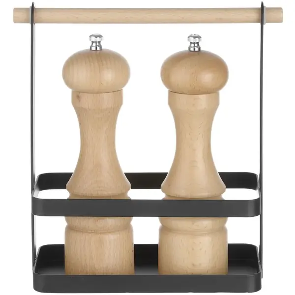 Menage | Metaal/Hout | Zwart | 230x100x240(h)mm
