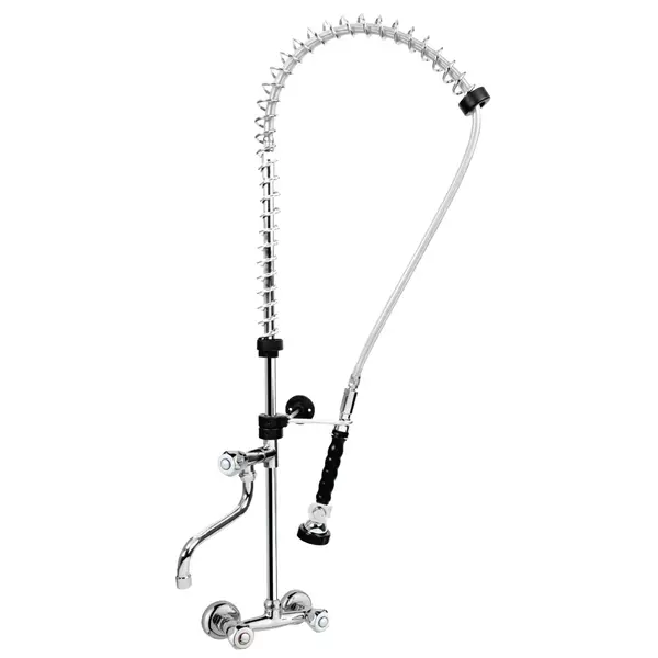 Voorspoeldouche | SilverLine | Handdouche + Middenuitloop | Mengkraan | 2-Gats (Wand) | 1150(h)mm