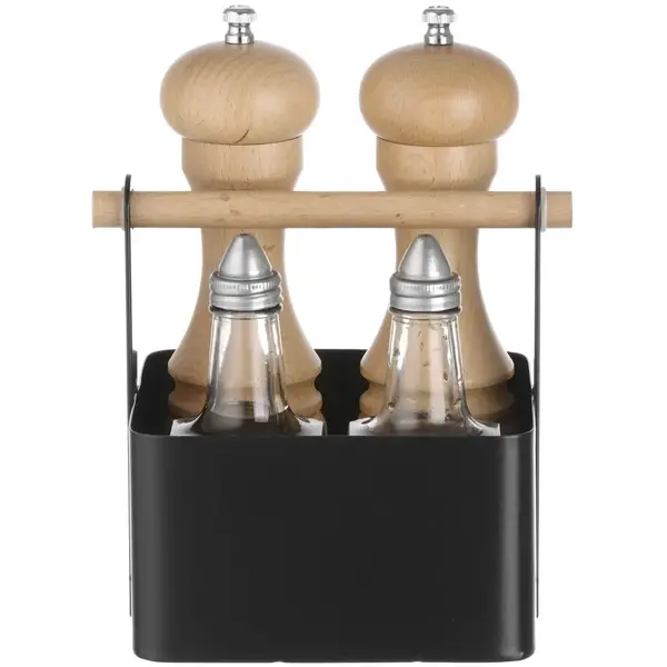 Menage | Metaal/Hout | Zwart | 170x130x160(h)mm
