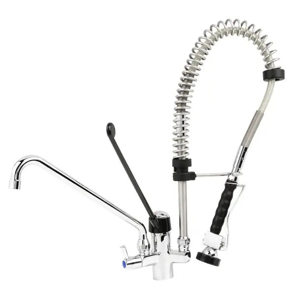 Voorspoeldouche | SilverLine | Handdouche + Onderuitloop | Mengkraan (Elleboogbediening) | 1-Gats | 600(h)mm