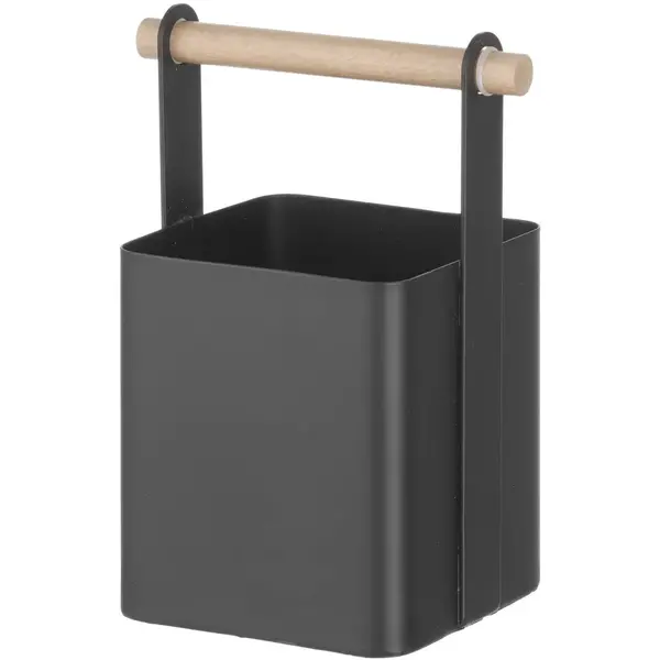 Bestekbak | Metaal/Hout | Zwart | 140x105x190(h)mm