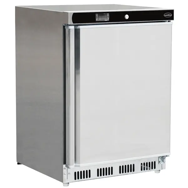 Koelkast | Energiezuinig | 101L | RVS | +2°C/+8°C | Geforceerd | Wielen | 600x605x810(h)mm