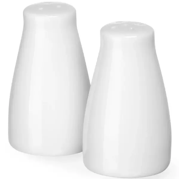 Zout-/Peperstrooiers | Porselein | Wit | 6 Stuks | Ø42x80(h)mm