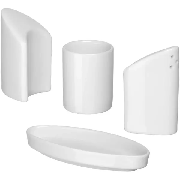 Zout-/Peperstrooiersets | Porselein | Wit | 4-delig | 48 Stuks | 125x54x90(h)mm