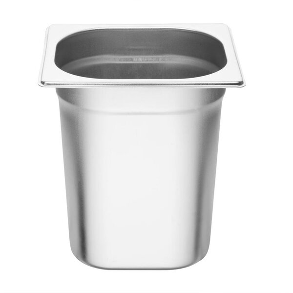 GN-Bak | RVS | 1/6 GN | Hoogte 200mm | 176x162x200(h)mm