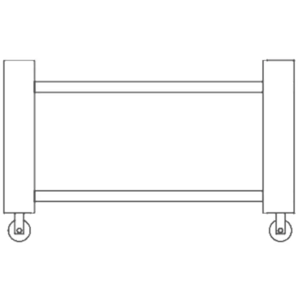 Onderstel | Italforni CARUSO CA4 | Bodemschap | Wielen (Geremd) | 1110x930x860(h)mm