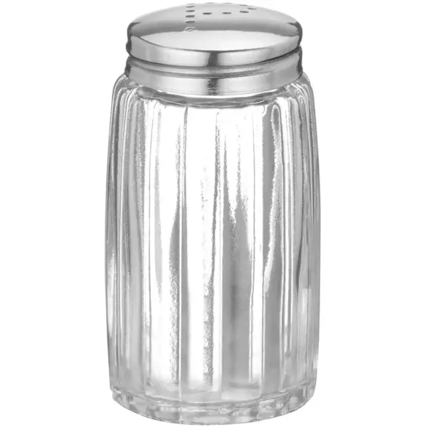 Peperstrooiers | RVS/Glas | 6 Stuks | Ø40x70(h)mm