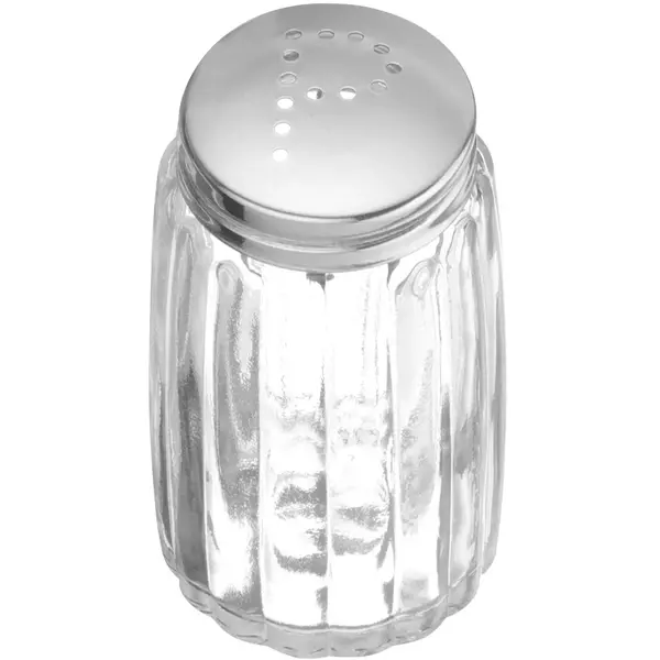 Peperstrooiers | RVS/Glas | 6 Stuks | Ø40x70(h)mm