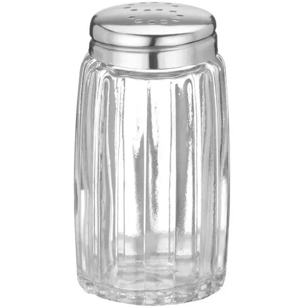 Zoutstrooiers | RVS/Glas | 6 Stuks | Ø40x70(h)mm