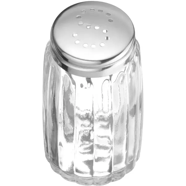 Zoutstrooiers | RVS/Glas | 6 Stuks | Ø40x70(h)mm