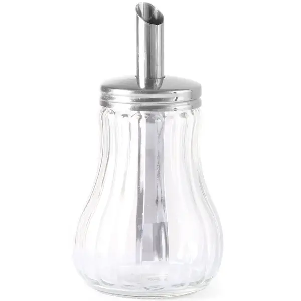 Suikerstrooier | RVS/Glas | 0.2L | Ø80x140(h)mm