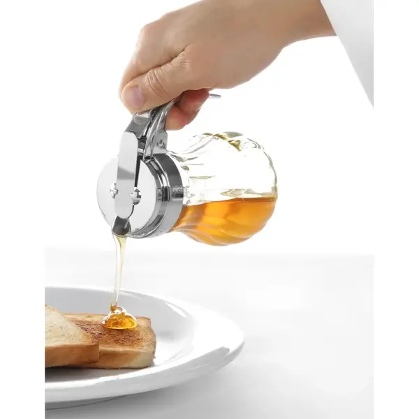 Honingdispenser | RVS/Glas | Ø80x115(h)mm