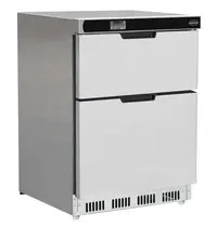 CombiSteel Koelkast | 101L | RVS | +2°C/+8°C | Geforceerd | 2 Laden | Wielen | 600x605x810(h)mm