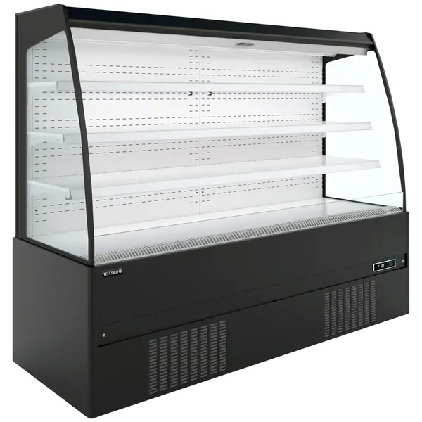 Wandkoeling | CRONUS | Zwart/Wit | -1°C/+7°C | Geforceerd | Open | Intern Nachtgordijn | 1935x665x1500(h)mm
