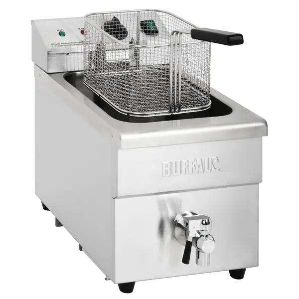 Inductiefriteuse | Elektrisch | 7.5L | 60°C/190°C | 3kW (230V) | Aftapkraan | 290x440x415(h)mm