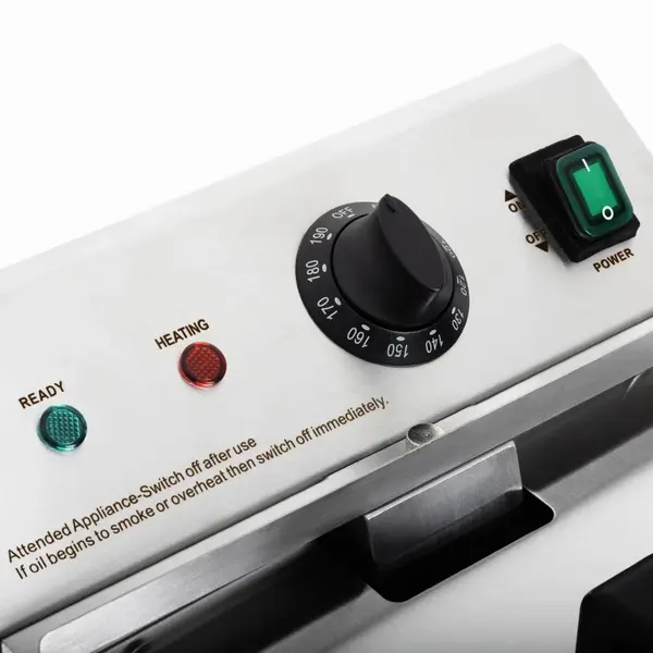 Inductiefriteuse | Elektrisch | 7.5L | 60°C/190°C | 3kW (230V) | Aftapkraan | 290x440x415(h)mm