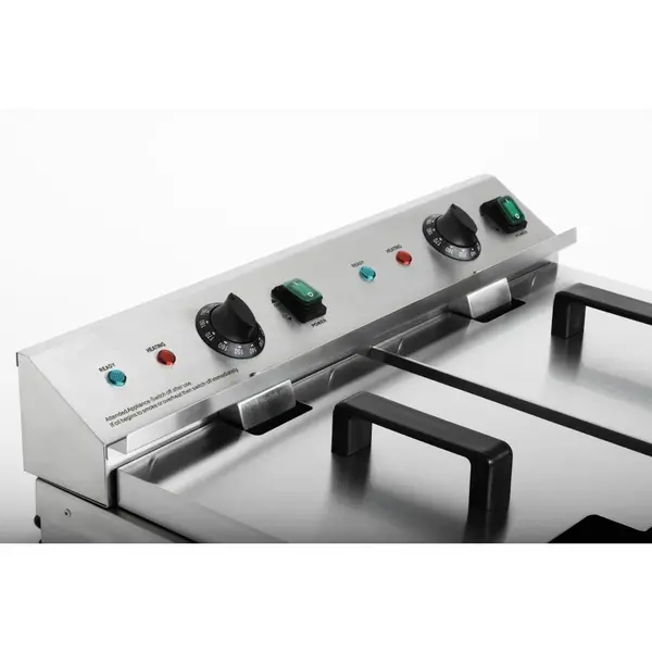 Inductiefriteuse | Elektrisch | 7.5+7.5L | 60°C/190°C | 6kW (2x 230V) | Aftapkranen | 576x478x410(h)mm